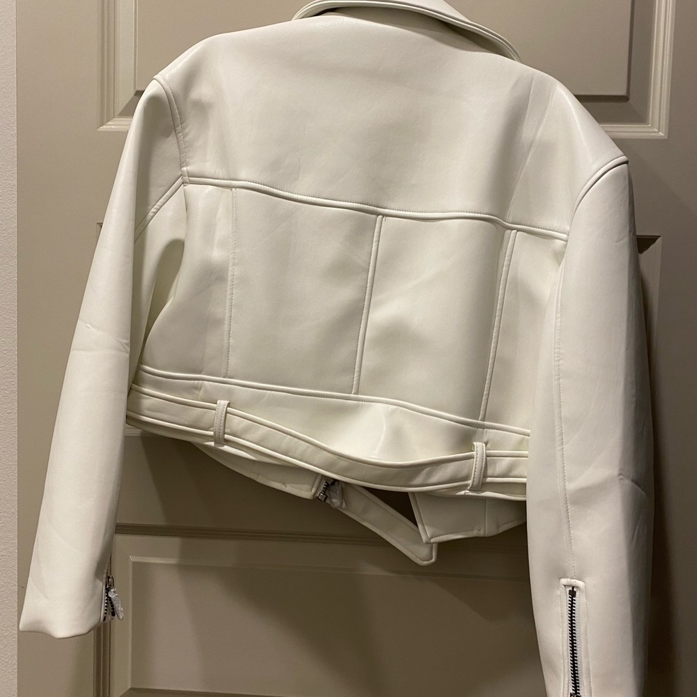 Lioness White Leather Jacket